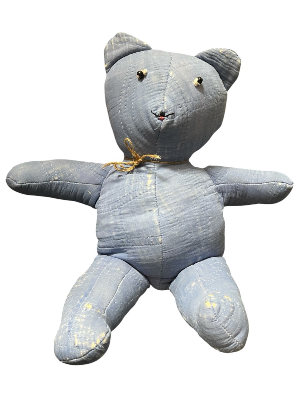 Vintage Quilted Teddy Bear 12”